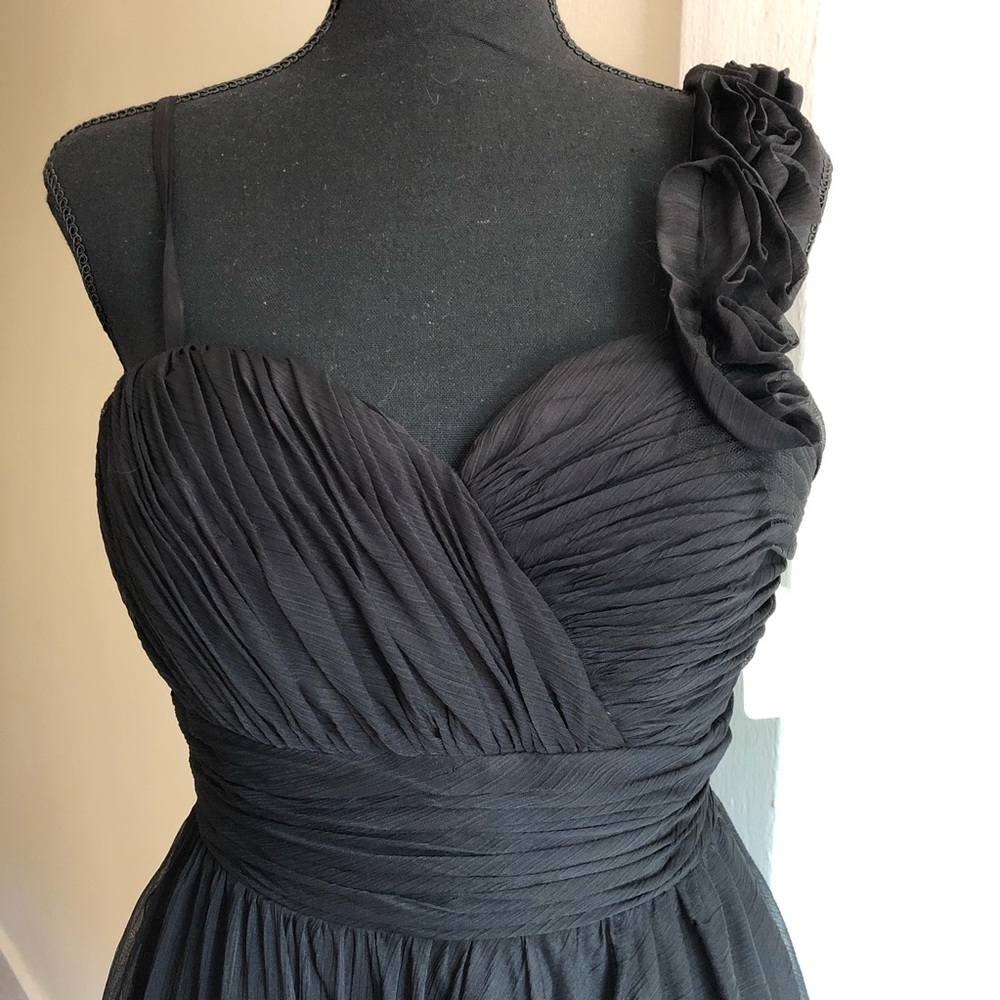 {Poly} Formal Mini Dress